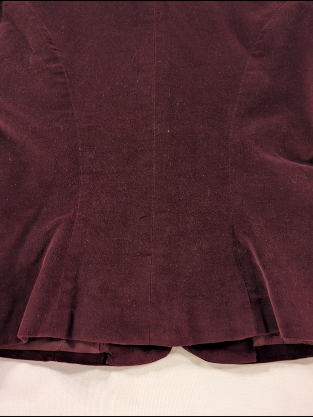 Vintage 90s Ralph Lauren Burgundy Plum Velvet Cropped Blazer Jacket Made in USA - Picture 9 of 16
